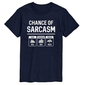 Men's - Instant Message - Chance Of Sarcasm Forecast Short Sleeve Graphic T-Shirt - 1 of 4
