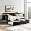 Twin Size Wooden Daybed with Trundle for Bedroom, Living Room - 2 of 4