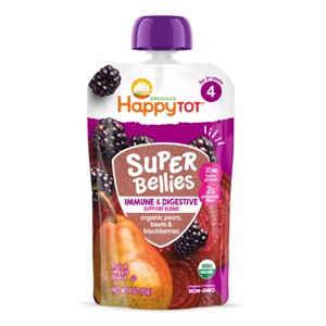 Happy Tot Organics Super Bellies Stage 4 Immune + Digestive Organic Pears, Beets - 4oz - 1 of 4