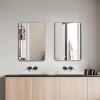 Serio Thin Frame Mirror,Rounded Corner Rectangular Decorative Mirrors,Bathroom Vanity Mirrors-The Pop Home - image 3 of 4