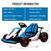 Kids Go Kart, Ride On Drift Kart with Dual 200W Motors, 24V Battery Powered Electric Drift Car, Outdoor 2-Speed Ride On Racing Toy - 2 of 4