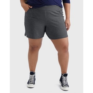 Hanes Just My Size Women's Cotton Jersey Pull-On Shorts, 7" (Plus Size) - 1 of 4
