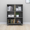 vidaXL Book Cabinet Honey Brown Solid Pinewood, Engineered Wood Medium Book Cabinet - 4 of 4