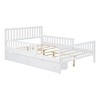 CAVINAS Twin Size Wood Platform Bed Frame with Headboard, Space-Saving Storage Bed, Bed with Guardrails on Both Sides & 2 Storage Drawers - 3 of 4