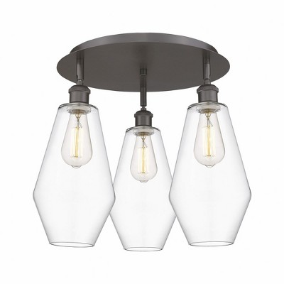 Cindyrella - 3 Light Flush Mount In Industrial Style-14.5 Inches Tall and 18.75 Inches Wide