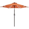 Sonkuki 7.5 ft Outdoor LED Solar Lighted Patio Market Umbrella w/ Push Button Tilt - 2 of 4