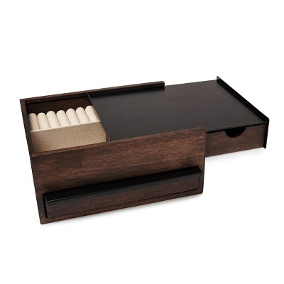 Sung Wook Park Black/Walnut Hardwood Metal Rectangular Jewelry Box