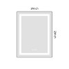 PAGED LED Bathroom Mirror with Front and Backlight, Wall Mounted Vanity Mirror with Aluminum Frame, Anti-Fog, Memory, 3 Colors - 4 of 4