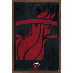 Trends International NBA Miami Heat - Logo 25 Framed Wall Poster Prints - 1 of 4