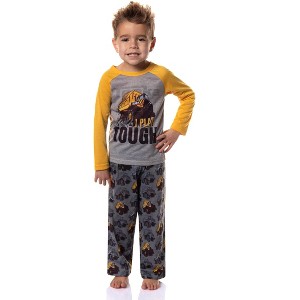 Tonka Toddler Boys' Dump Truck I Play Tough 2 Piece Long Sleeve Pajama Set Grey - 1 of 4