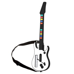 NBCP Wii Guitar Hero Controller Wireless Compatible with Guitar hero Wii rock band 2 games Guitar Hero World Tour Bundle Clone Hero (White color) - 1 of 1