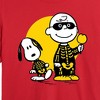 Women's - Peanuts - Charlie And Snoopy Skeleton Cropped Graphic T-Shirt - 2 of 4