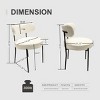 Modern Upholstered Dining Chairs Set of 2/4 with Curved Back, Round Seat, Boucle Fabric and Metal Legs for Dining Room or Kitchen-Tanpinhause - 3 of 4