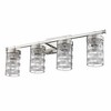 Archer 4-Light Vanity Wall Sconce - Transitional Steel Fixture with Crystal Shades - 2 of 4