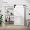 Bypass Sliding Barn Door Hardware Kit, Double Track for Double Door,Heavy Duty,Basic I/J Pulley,Slide Smoothly Quietly,Easy Install (No Door) - 3 of 4