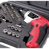 Apollo Tools DT4944 3.6 Volt Rechargeable Screwdriver with 45pc Accessory Set Red: Drill Tool Kit, Power Screwdriver - image 2 of 4