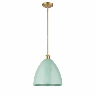 Plymouth Dome - 1 Light Stem Hung Pendant In Industrial Style-12.75 Inches Tall and 12 Inches Wide