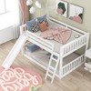 Full over Full Bunk Bed with Convertible Slide & Ladder, White - 2 of 3
