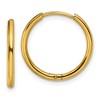 Chisel Stainless Steel Polished Yellow IP-plated 1.6mm Hinged Hoop Earrings - 2 of 4