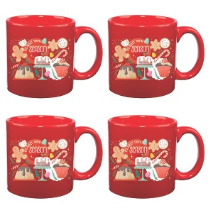 Courtside Market Lets Get Merry I Big Mug 4 Piece Set - 1 of 1