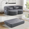 Zeus & Ruta Versatile Foldable Loveseat Sofa for Living Room, Office, Apartment, Dorm, RV & Small Spaces - 3 of 4