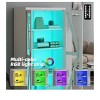 61" Tall Kitchen Pantry Cabinet with LED Lights, Metal Storage Cabinets with Glass Doors and Adjustable Shelves, Metal Food Pantry Cabinet - 3 of 4