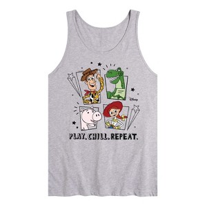 Men's - Disney - Play Chill Repeat Graphic Tank Top - 1 of 2