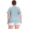 Agnes Orinda Women's Plus Size Lace Hollow Out Tassel Ruffle Boho Blouses - 4 of 4
