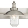 Minka Lavery Industrial Wall Light Brushed Nickel Hardwired 28 1/2" 3-Light Fixture Clear Glass Shade for Bathroom Vanity Hallway - 3 of 4