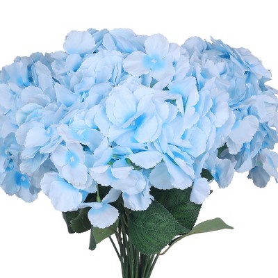 REGALWOVEN Silk Decorative Artificial Hydrangea Flowers 17.7" 6 Pcs