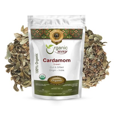 Organic Cardamom Green Cut & Sifted 16 Oz