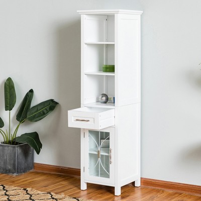 Delaney Linen Cabinet with 1 Drawer and 3 Open Shelves