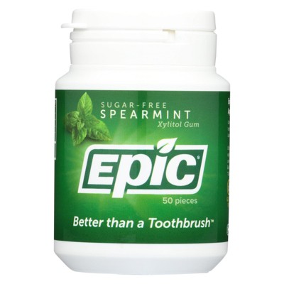 Epic Sugar-Free Spearmint Xylitol Gum - 50 ct