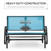 Dexmalle Patio Blue Glider Bench for Backyard Garden Porch - 3 of 4