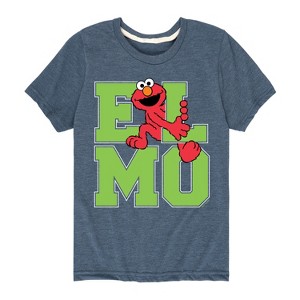 Boys' - Sesame Street - Elmo Collegiate Short Sleeve Graphic T-Shirt - 1 of 4