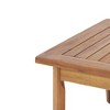 2 Pieces Mid-Century Modern Patio Furniture, Outdoor Garden Coffee Table And Ottoman, Living Room Wood Coffee Table Set With Upholstered Footstool - 3 of 4
