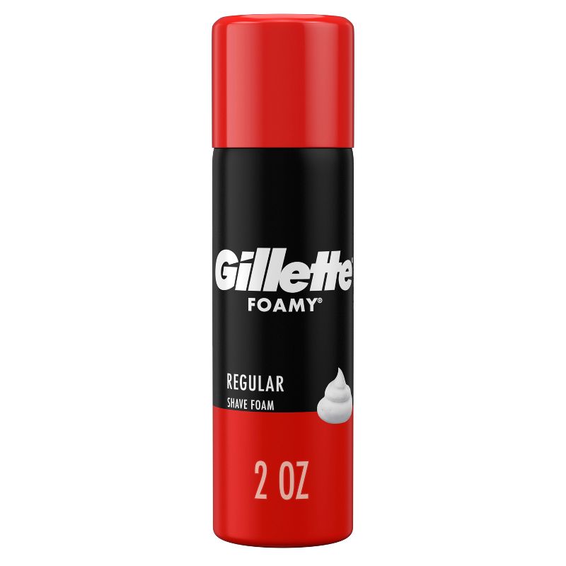Gillette Foamy Men&#39;s Regular Shave Foam - Trial Size - 2oz, 1 of 9