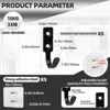 phiestina Stainless Steel Hooks, Multi-Scenario Entrance Hall Hooks for Student Schoolbags, Set of 5 - 4 of 4