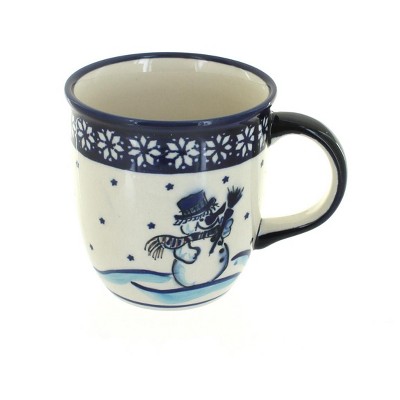 Blue Rose Polish Pottery Frosty Friend Coffee Mug