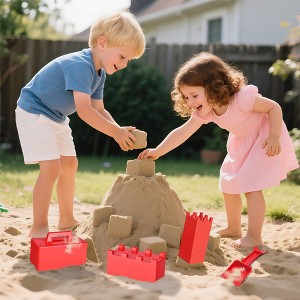 Beach Sand Toys for Kids, Sand Castle Mold Kit, Winter Summer Outdoor Fun Toys for Boys Girls Toddler Adults Birthday Gifts - 1 of 4