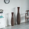 Uniquewise Elegant Decorative Tall Trumpet Shape Floor Vase in Brown Sleek Tall Floor Vase for Living Room, Entryway, or Dining Room - 4 of 4