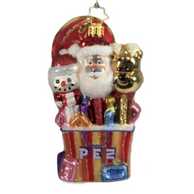 Christopher Radko 5.0" Perfect Christmas Pezent Ornament Pez  Candy Santa  -  Tree Ornaments