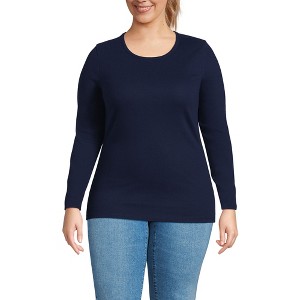 Lands' End Women's Cotton Rib T-shirt - 1 of 4