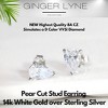 Pear Cut Stud Earrings for Women 2.66ct Simulated Diamond Sterling Silver Ginger Lyne - 2 of 4