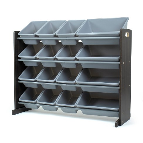 Espresso 12-Bin Toy Organizer