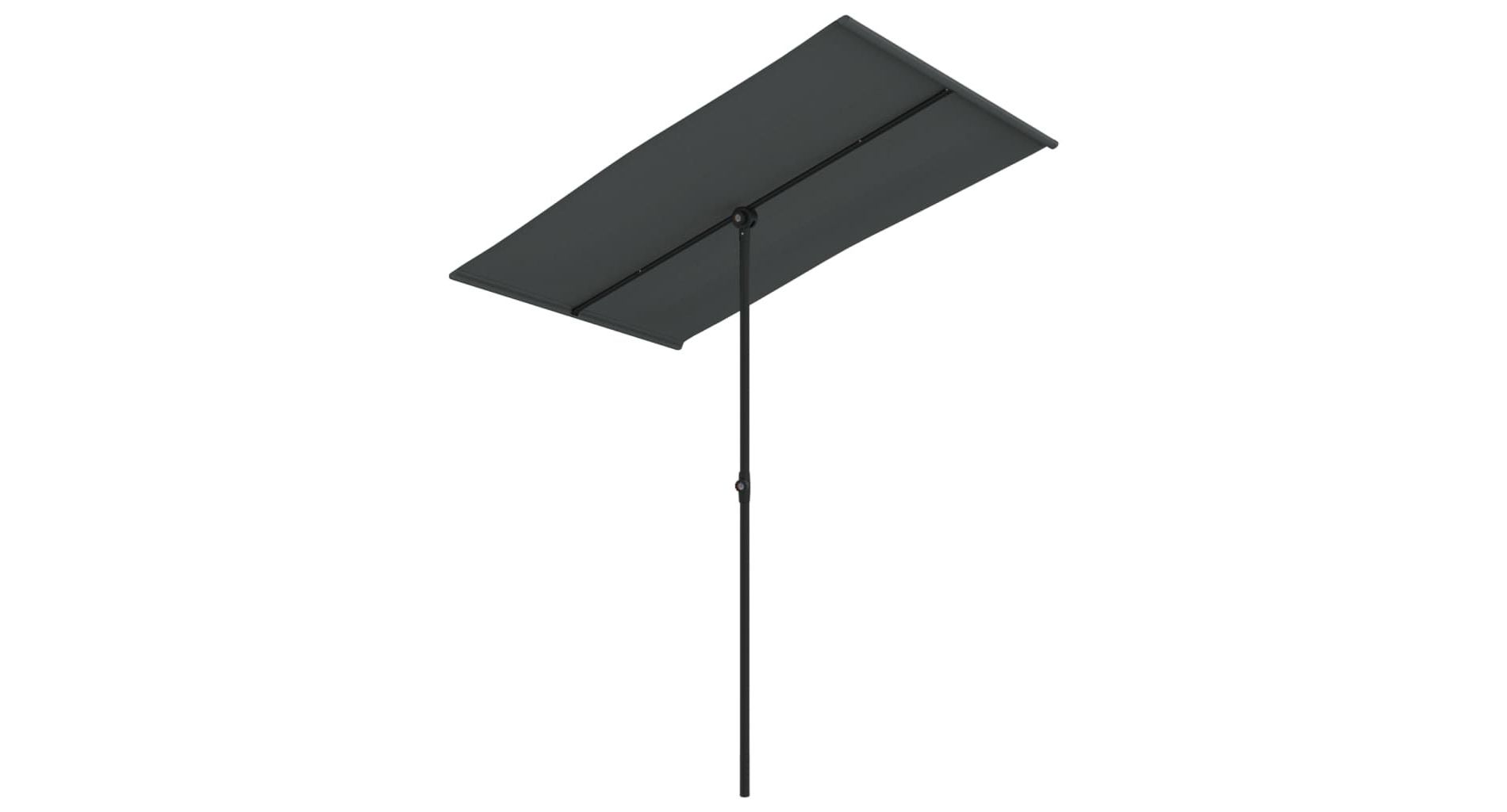 vidaXL Garden Parasol with Aluminum Pole 70.9"x43.3" Anthracite