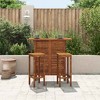 vidaXL Bar Table Warm Brown Solid Acacia Wood 43.3x19.7x41.3 in - 3 of 4