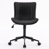 YOUNIKE Modern Home Office Chair Adjustable Swivel Desk Chair Leather Rolling Task Vanity Chair Seat Size 19.49"Wx16.93"Dx(17.91-22.64)"H - 4 of 4