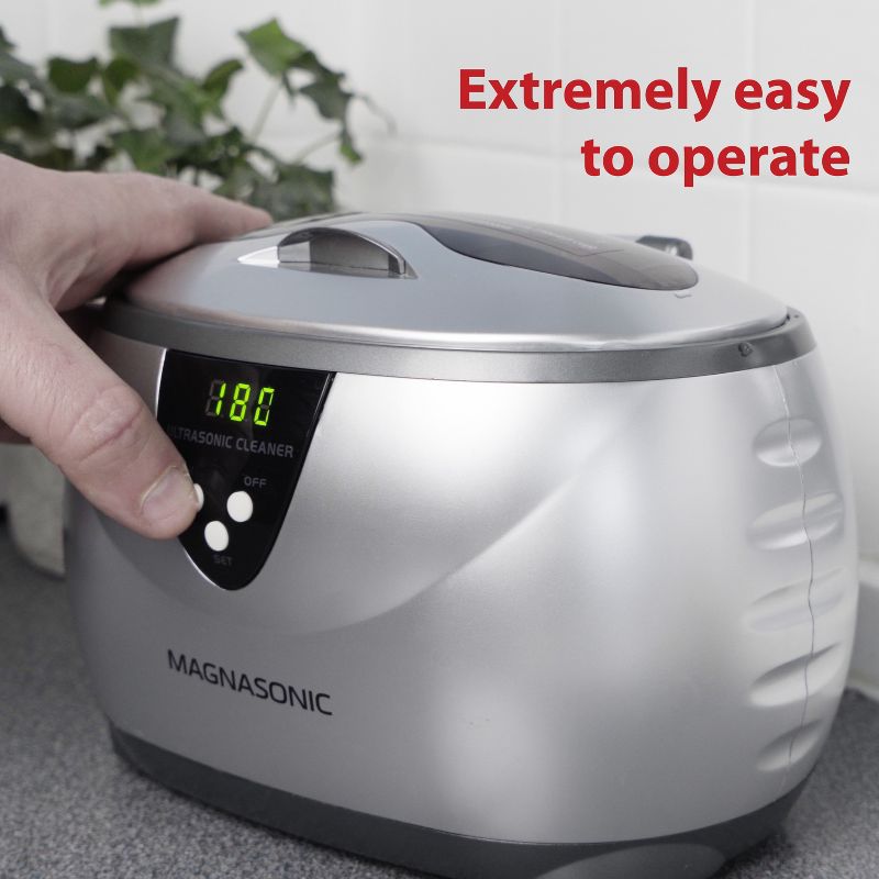 Magnasonic Professional Ultrasonic Jewelry Cleaner with Digital Timer for Eyeglasses, Rings, Earrings, Coins (MGUC500), 4 of 10