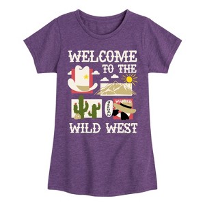 Girls' - Instant Message - Welcome To The Wild West Fitted Short Sleeve Graphic T-Shirt - 1 of 4